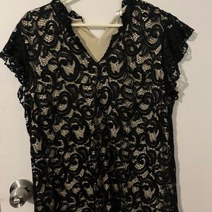 Black Lace Sleeveless Top